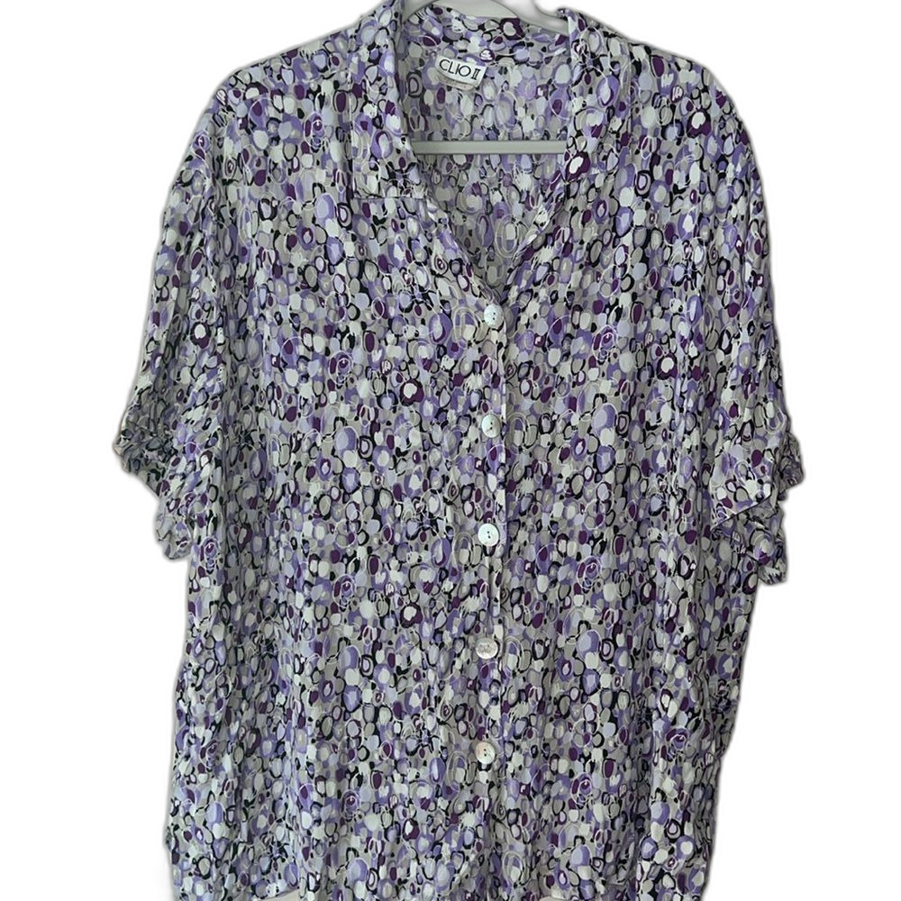 Clio II Multicolored Blouse size 2x button down